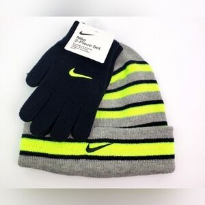 Nike Boy`s Futura Foldover Beanie And Gloves 2 Piece Set